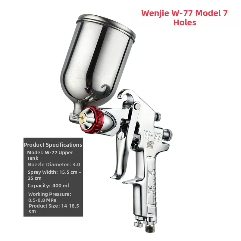 Wen Jie W-71 automobilová striekacia pištoľ s horným zásobníkom W77 a dolným zásobníkom F75, vysoká atomizácia