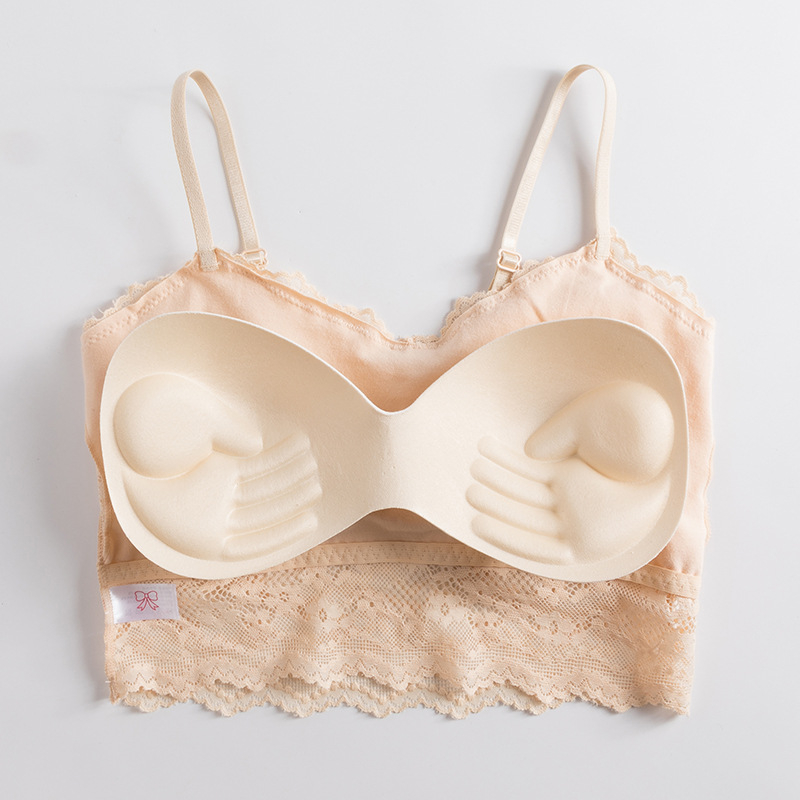 Ljetni bustier od francuske čipke, otvoreni leđa, s umetnim jastučićima