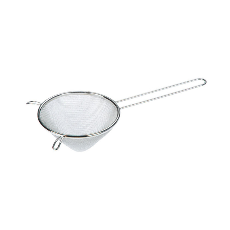 Inox 304, lingură filtrare lapte de soia cu plasă fină, mâner dublu, sită conică