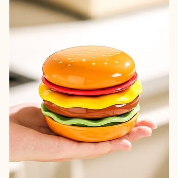 Burgers formájú mártásos tálak készlet, bájos dizájn, kis snack- és szósztálak