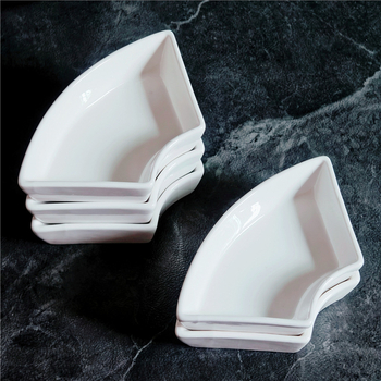 Farfurie ceramică în formă de ventilator pentru gustări, sos de înmuiat pentru rața la cuptor, sosuri pentru hot pot, accesorii pentru platoul de brânzeturi