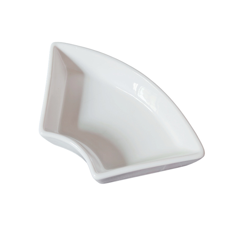 Farfurie ceramică în formă de ventilator pentru gustări, sos de înmuiat pentru rața la cuptor, sosuri pentru hot pot, accesorii pentru platoul de brânzeturi