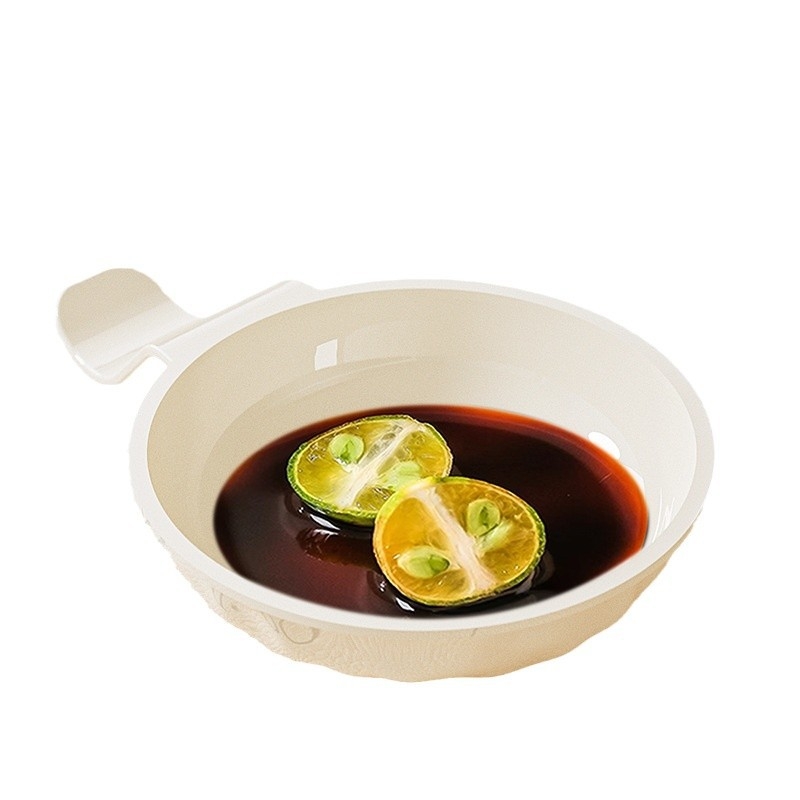 Kerek műanyag mártásos tál – mikrózható, ideális szószokhoz és ízesítőkhöz, hot pot-hoz