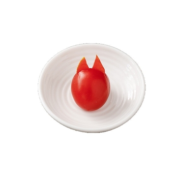 Farfurie pentru condimente, model în valuri, 35 ml, porțelan alb Dehua, ceramică pentru oțet și sos de soia, farfurie de dipping pentru hot pot și grătar