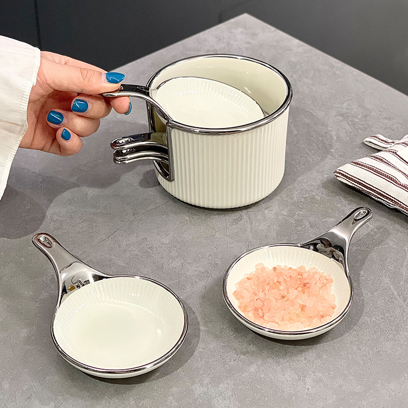 Set din porțelan Nordic pentru sosuri, pentru uz casnic, pentru hot pot