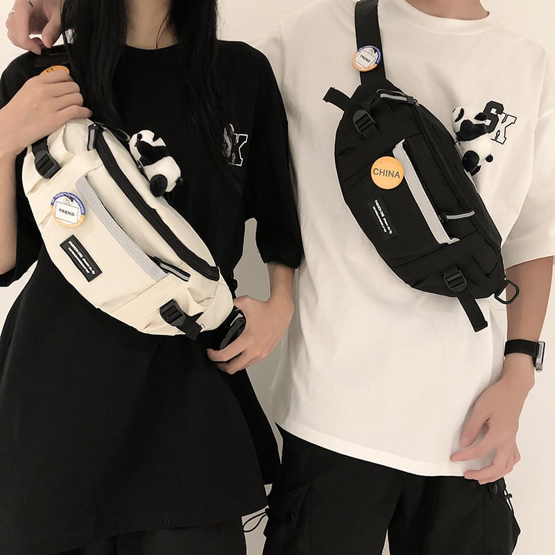 Muška prsna torbica u Harajuku stilu, svestrana crossbody torba velikog kapaciteta, za vanjsku vožnju bicikla