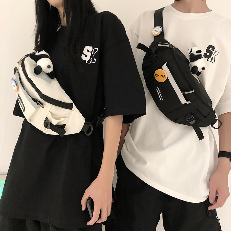 Muška prsna torbica u Harajuku stilu, svestrana crossbody torba velikog kapaciteta, za vanjsku vožnju bicikla