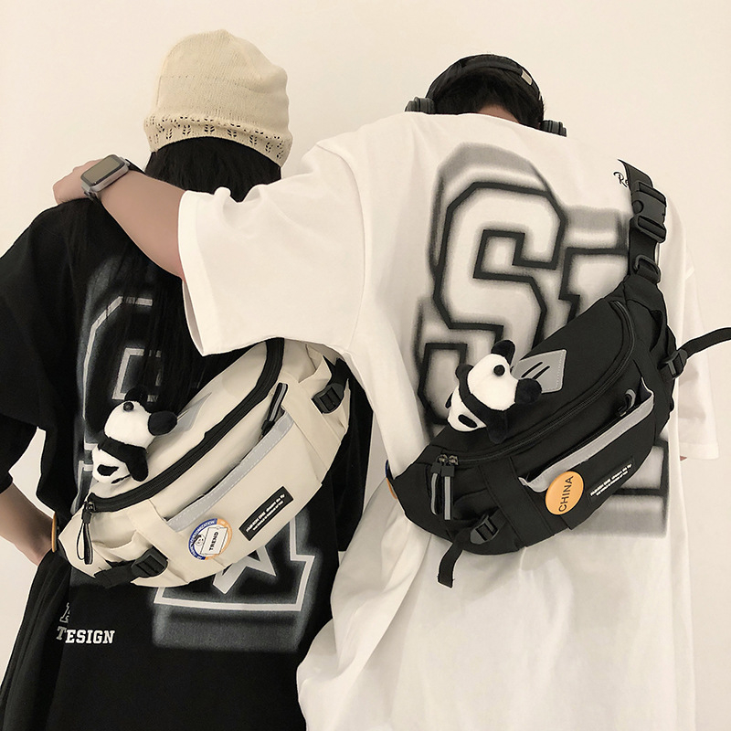 Muška prsna torbica u Harajuku stilu, svestrana crossbody torba velikog kapaciteta, za vanjsku vožnju bicikla