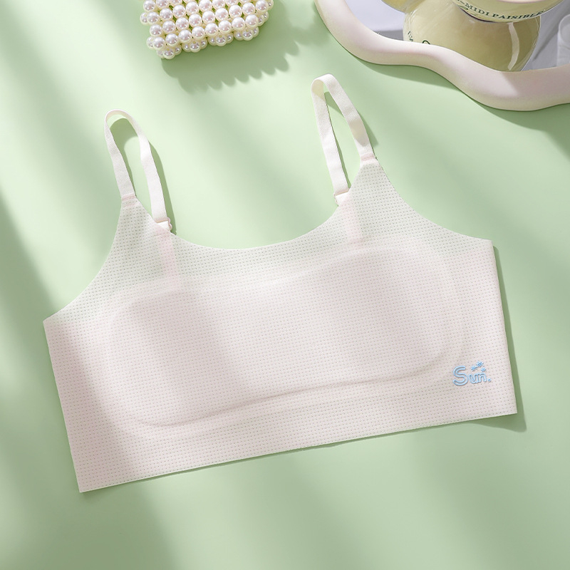 Djevojački camisole za prvo razvojno razdoblje, prozračni najlon, podstava od mulberijeve svile