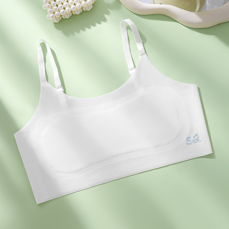 Djevojački camisole za prvo razvojno razdoblje, prozračni najlon, podstava od mulberijeve svile