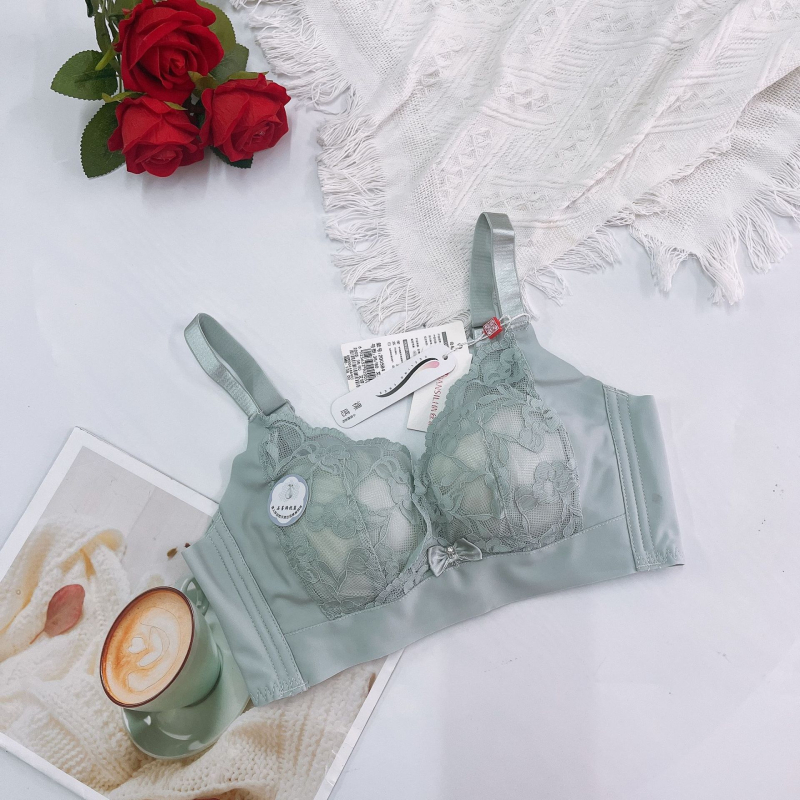 Bežični čipkasti grudnjak od Mulberry svile za male grudi, push-up, bočna podrška, podesiva, seksi