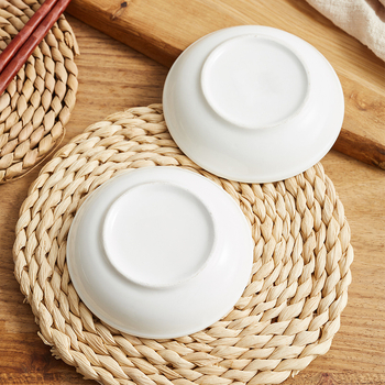 Farfurie ceramică pentru gustări cu logo imprimat, diametru 4 inch, rotundă, porțelan, compatibilă cu microunde