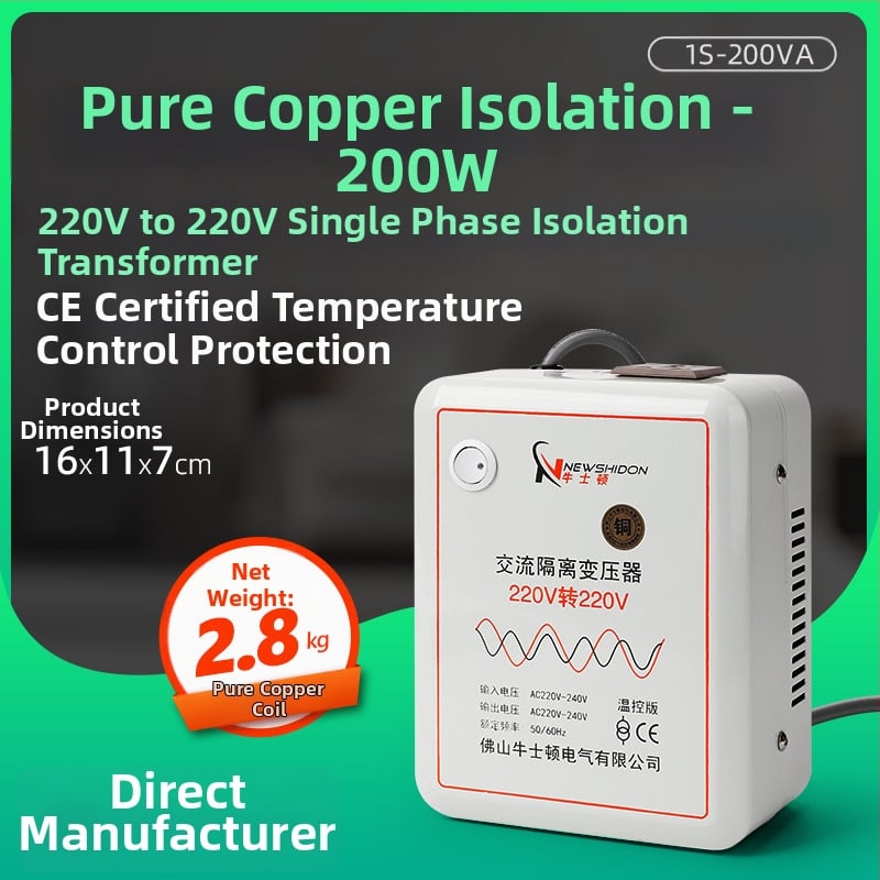 Izolačný transformátor z čistého medeného materiálu 220V na 220V so výstupmi 36V, 48V, 24V, 12V, toroidálny