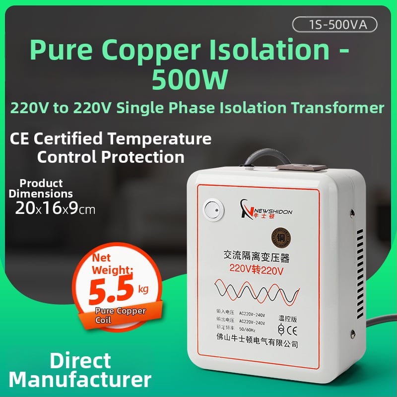 Izolačný transformátor z čistého medeného materiálu 220V na 220V so výstupmi 36V, 48V, 24V, 12V, toroidálny