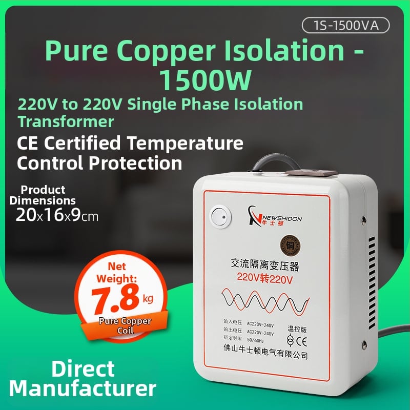 Izolačný transformátor z čistého medeného materiálu 220V na 220V so výstupmi 36V, 48V, 24V, 12V, toroidálny