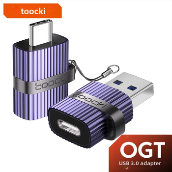 Toocki USB 3.0 A mužský adaptér na USB-C ženský pre notebooky OTG, s vertikálnou textúrou