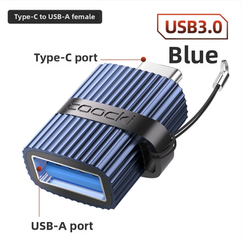 Toocki USB 3.0 A mužský adaptér na USB-C ženský pre notebooky OTG, s vertikálnou textúrou
