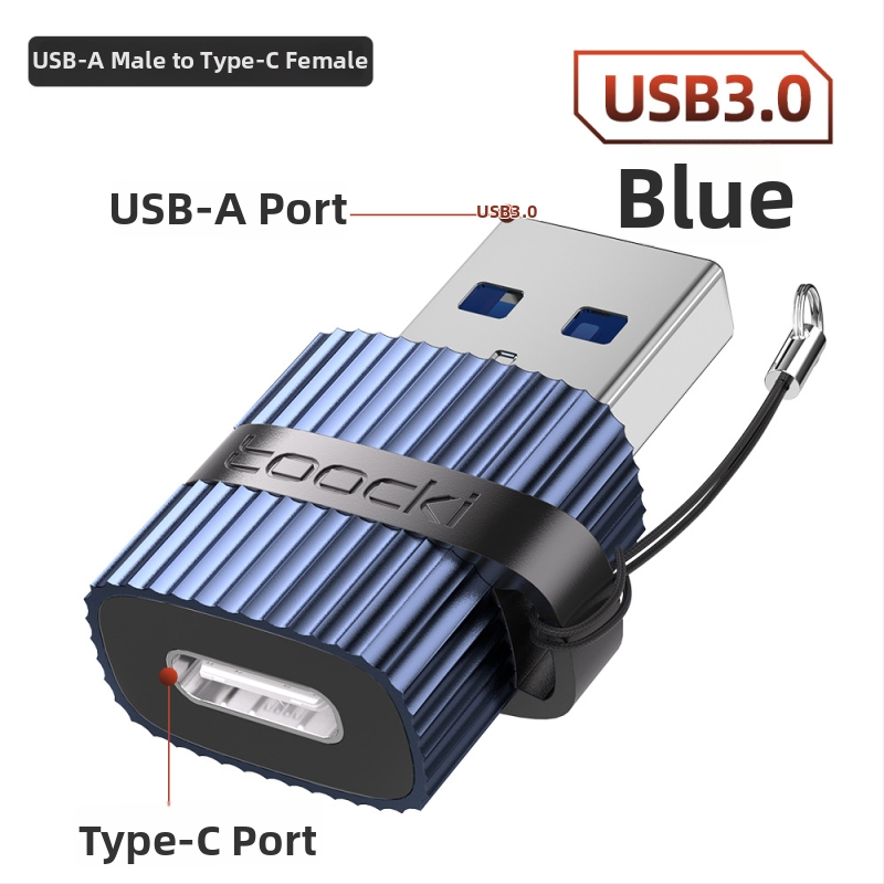 Toocki USB 3.0 A mužský adaptér na USB-C ženský pre notebooky OTG, s vertikálnou textúrou