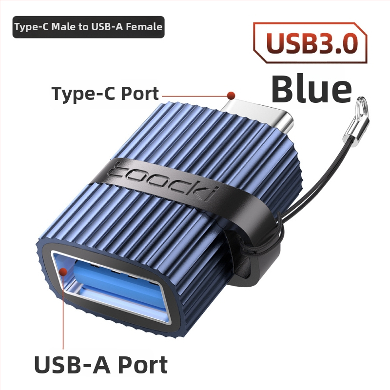 Toocki USB 3.0 A mužský adaptér na USB-C ženský pre notebooky OTG, s vertikálnou textúrou