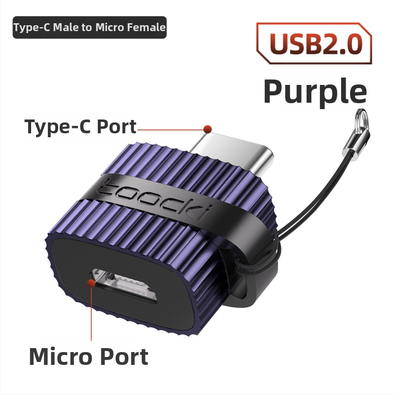 Toocki USB 3.0 A mužský adaptér na USB-C ženský pre notebooky OTG, s vertikálnou textúrou