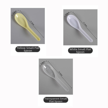 Linguri de plastic de unică folosință, groase, transparente, cristaline, mici