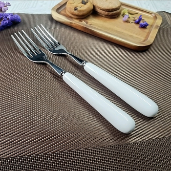 Furculă de dining din oțel inoxidabil 304, 8 inchi, 18/10, stil occidental, grosime sporită