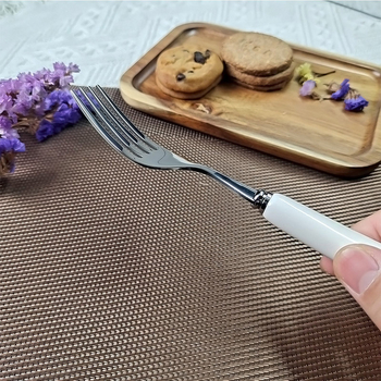 Furculă de dining din oțel inoxidabil 304, 8 inchi, 18/10, stil occidental, grosime sporită