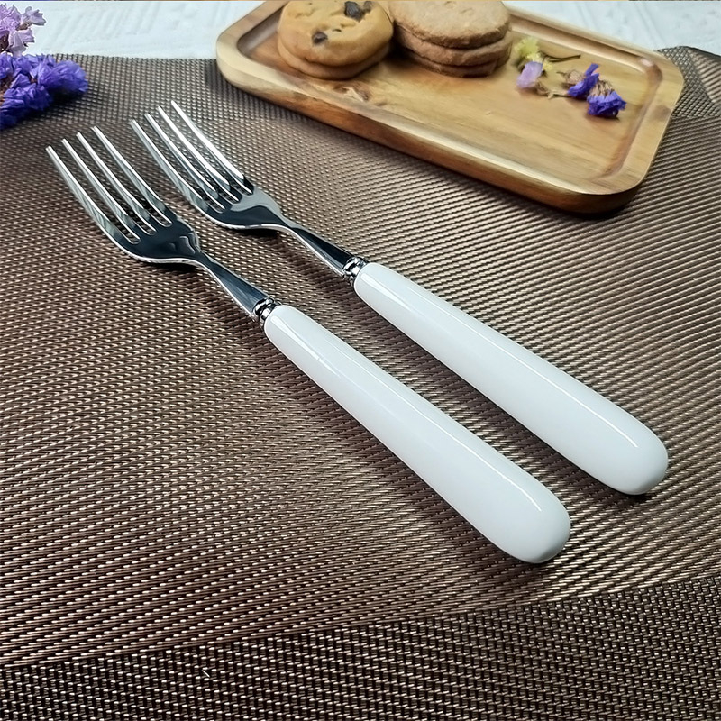 Furculă de dining din oțel inoxidabil 304, 8 inchi, 18/10, stil occidental, grosime sporită