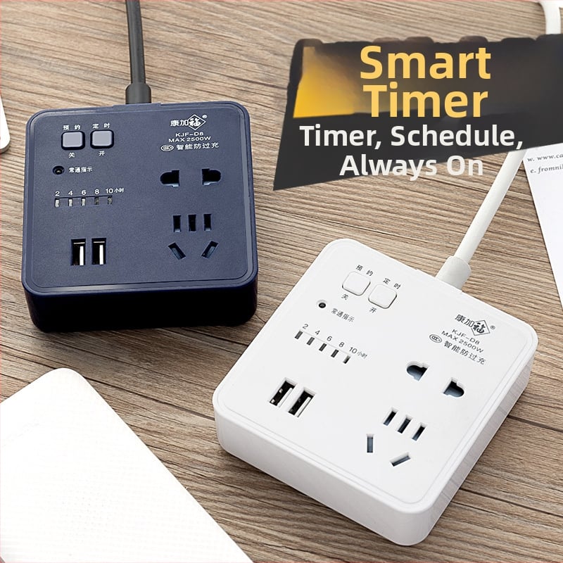 Pametni USB produžni kabel s zaštitom od preopterećenja, tajmerom i programiranjem, višenamjenski stolni punjač