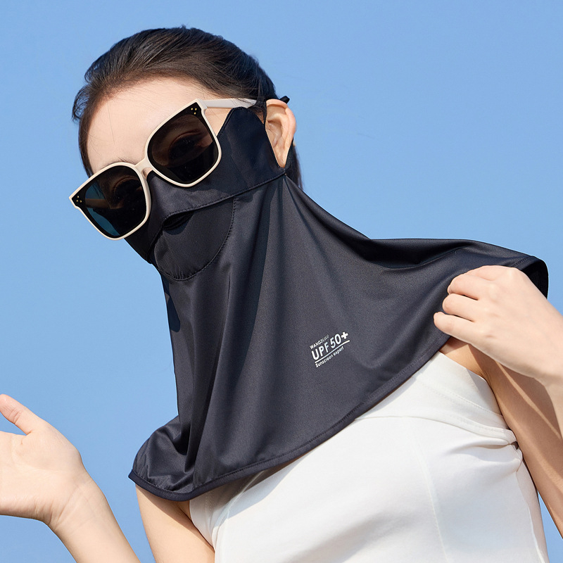 Ženska maska za lice s UV zaštitom za outdoor vožnju biciklom, lagana ice silk tkanina, s ušnim petljama