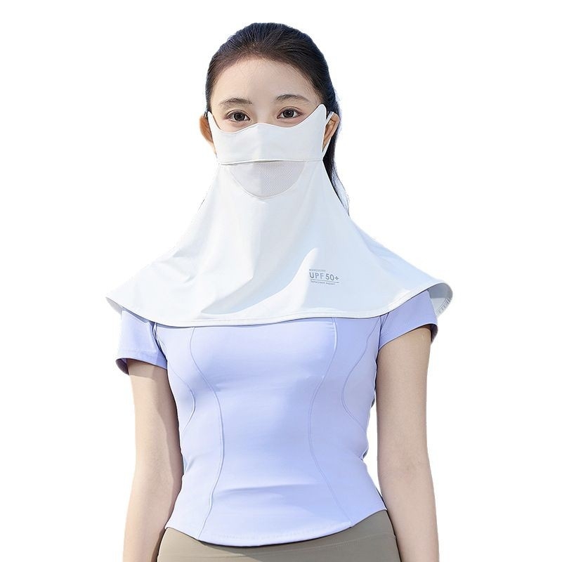Ženska maska za lice s UV zaštitom za outdoor vožnju biciklom, lagana ice silk tkanina, s ušnim petljama