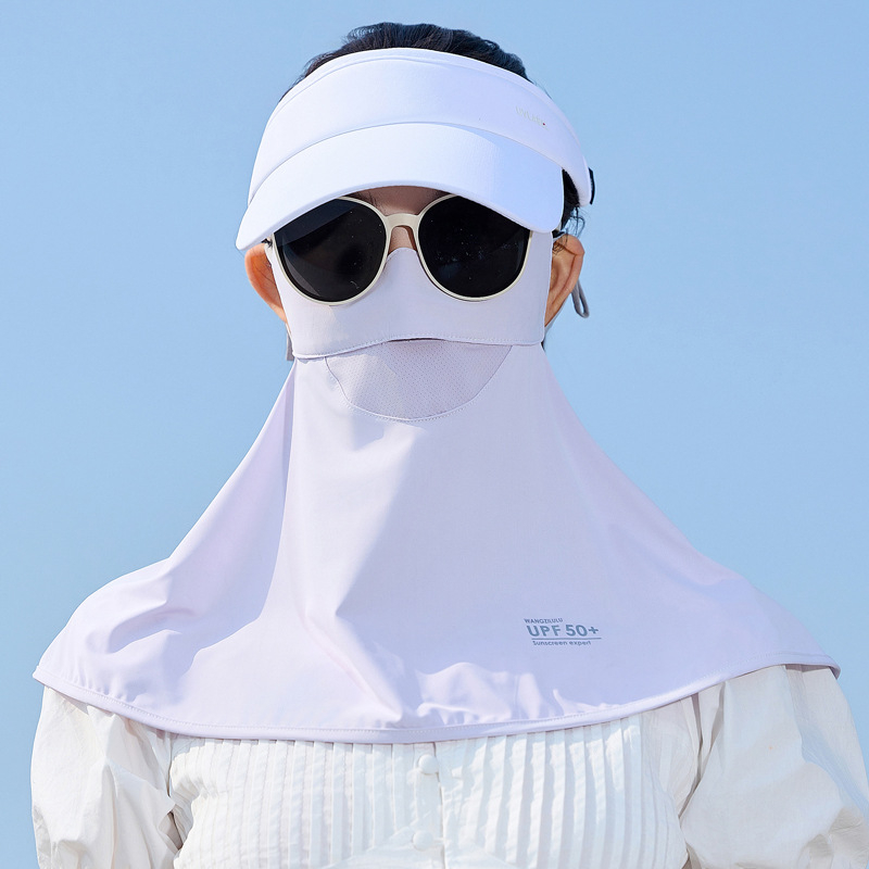 Ženska maska za lice s UV zaštitom za outdoor vožnju biciklom, lagana ice silk tkanina, s ušnim petljama