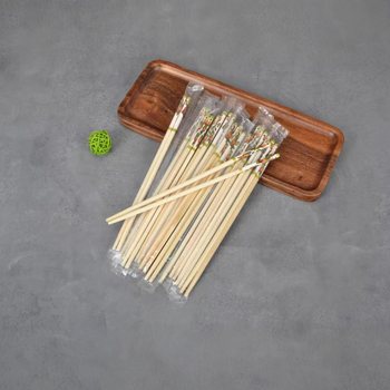 Bețișoare de bambus de unică folosință, cu model de porțelan albastru și alb, ambalate individual pentru restaurante și take-away, material ecologic