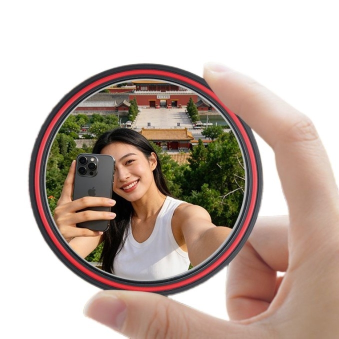 Putničko zrcalo za fotografiranje, malo kružno konveksno zrcalo, prenosno ručno zrcalo za selfie
