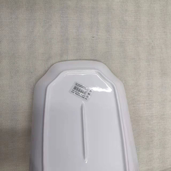 Farfurie de pește din porțelan, 10 inci, model floral, stil minimalist modern, formă neregulată, potrivit pentru microunde