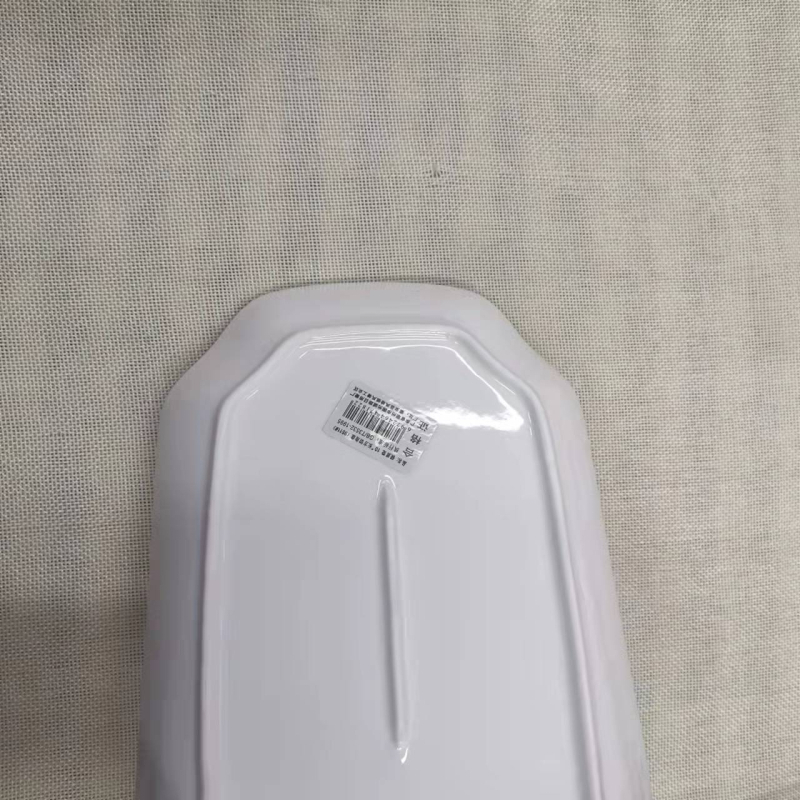 Farfurie de pește din porțelan, 10 inci, model floral, stil minimalist modern, formă neregulată, potrivit pentru microunde