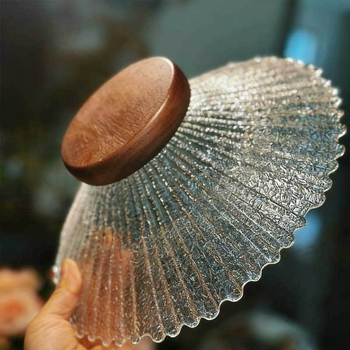 Decorativ platou de fructe elegant pentru locuințe moderne, tavă din sticlă pentru masa de living, coș de fructe în stil Nordic din cristal.
