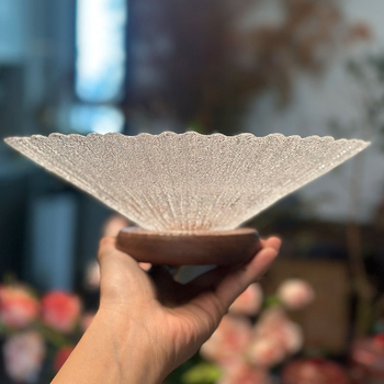 Decorativ platou de fructe elegant pentru locuințe moderne, tavă din sticlă pentru masa de living, coș de fructe în stil Nordic din cristal.