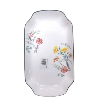 Porcelán hal formájú tál, 10 hüvelyk, virágos mintával, modern letisztult étkészlet, ajándék