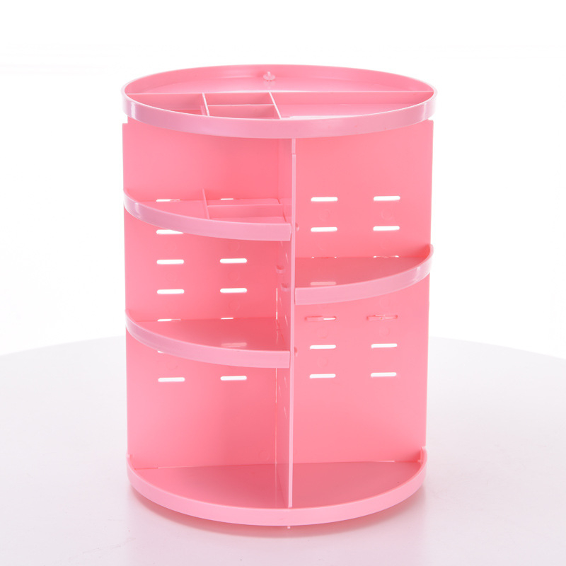 Organizator de machiaj rotativ la 360°, cutie din plastic pentru cosmetice, organizator cu mai multe niveluri pentru îngrijire a pielii