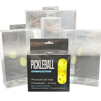 Προσαρμοσμένο διαφανές κουτί PVC για pickleball, διαφανές PET πτυσσόμενο εκτυπωμένο πλαστικό κουτί, PP συσκευασία με θερμική σφράγιση και ματ φινίρισμα