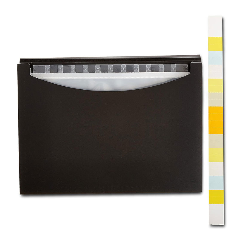 Dosar acordeon maro închis, cu 13 compartimente, căptușit, pentru documente de afaceri și întâlniri, dimensiuni 33×25 cm