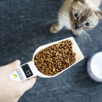 Лъжичка за измерване на храна за домашни любимци: котки и кучета, грамова измервателна лъжичка