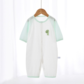 Salopetă de vară din bumbac 100% pentru nou-născuți, unisex, mâneci lungi