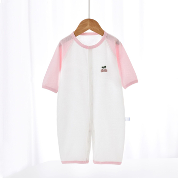 Salopetă de vară din bumbac 100% pentru nou-născuți, unisex, mâneci lungi