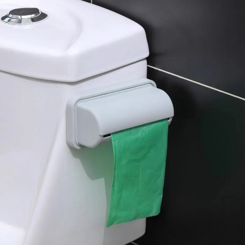 Cutie de depozitare pentru pungile de gunoi, montaj pe perete, fără găuri, cu tragere