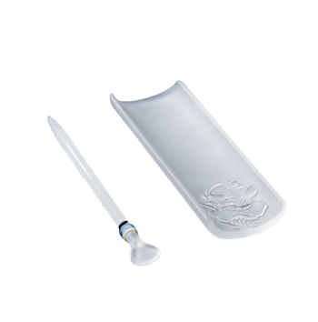 Set de accesorii pentru ceai din sticlă cu lotus — ac pentru ceai, linguriță, pensetă pentru ceai, set de ceremonie a ceaiului din două părți