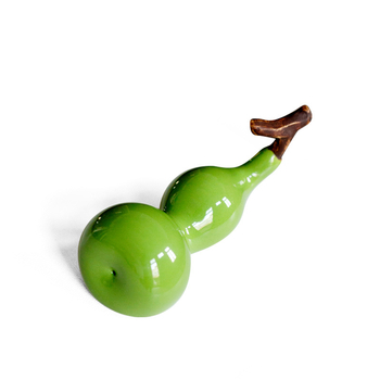 Ceramică handmade în stil japonez, glazură verde, suport pentru pix în formă de dovleac mic, clip pentru ceai, linguriță pentru ceai și raft de depozitare — accesorii pentru ceremonia ceaiului