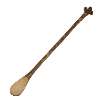 Lingură de ceai din bambus pentru ceremonialul ceaiului, handmade, stil vintage, accesoriu pentru ceai
