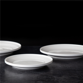 Farfurie albă pentru steak, farfurie ceramică de uz casnic, farfurie plată din porțelan pentru restaurante cu stil occidental